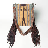 American Darling Cross Body Saddle Blanket Fabric Leather Western Women Bag Handbag Purse Crossbody Travel Bags College