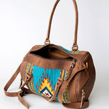 American Darling Duffel Saddle Blanket Genuine Leather Women Bag Western Handbag Purse | Duffle