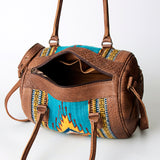 American Darling ADBG714 Duffel Saddle Blanket Genuine Leather Women Bag Western Handbag Purse