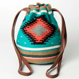 American Darling Bucket Saddle Blanket Genuine Leather Women Bag Western Handbag Purse| | Duffle