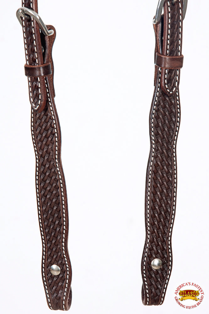 HILASON American Leather Horse One Ear Headstall Working Tack Tan | for Horses Western Headstalls