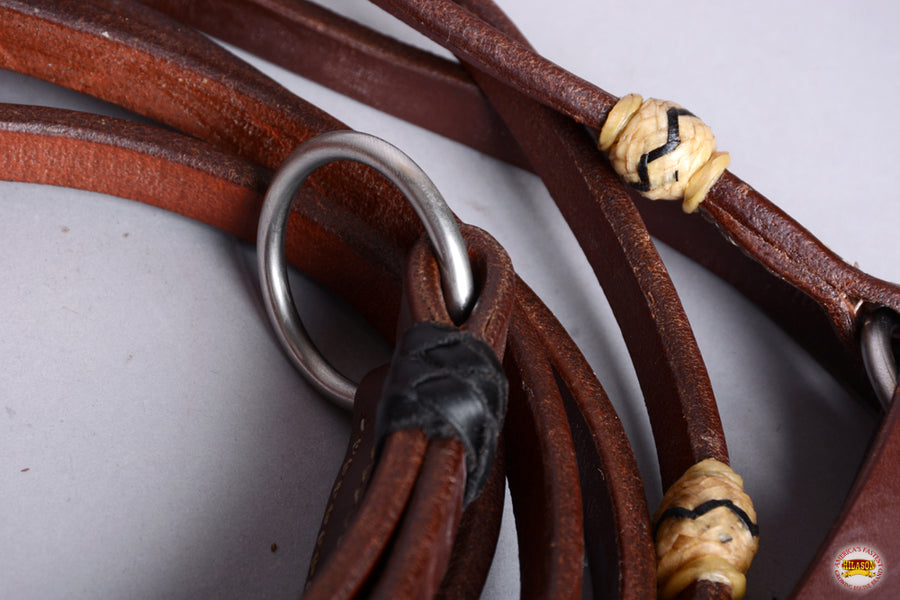 HILASON Western Horse American Leather Reins | Split Rein Roper Roping
