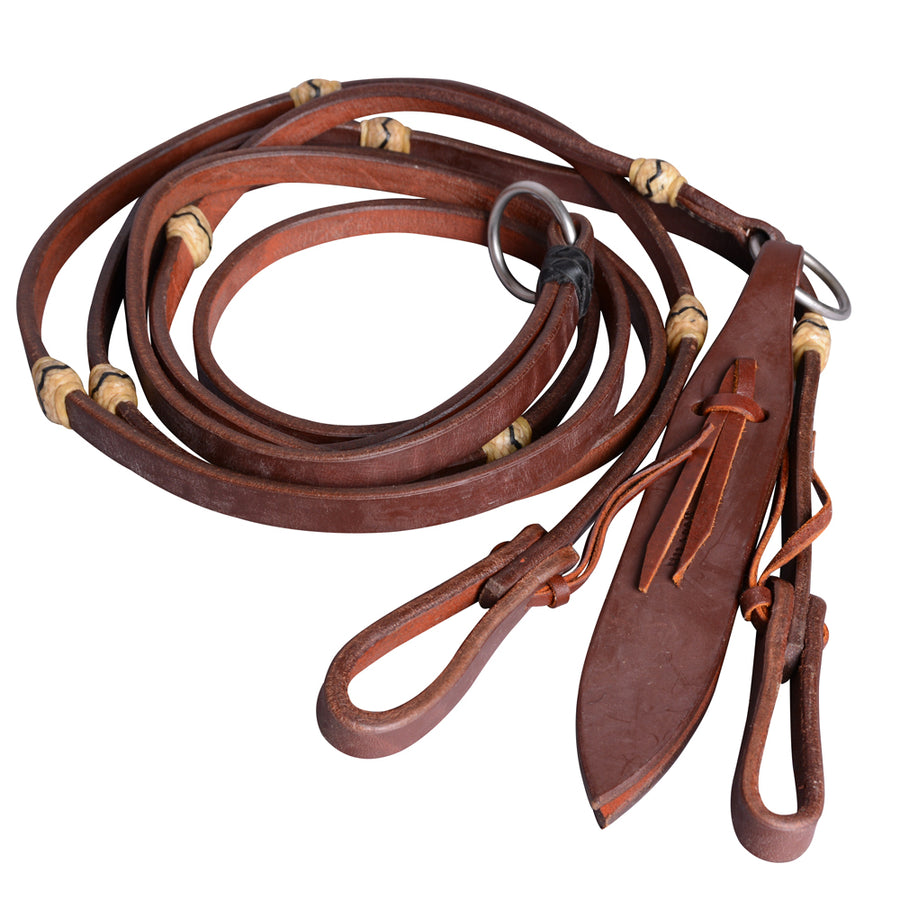 5/8 In X 8 Ft. HILASON W. H. Leather Argentinian Rommel Reins – by Hilason – Cowboy and equestrian accessories