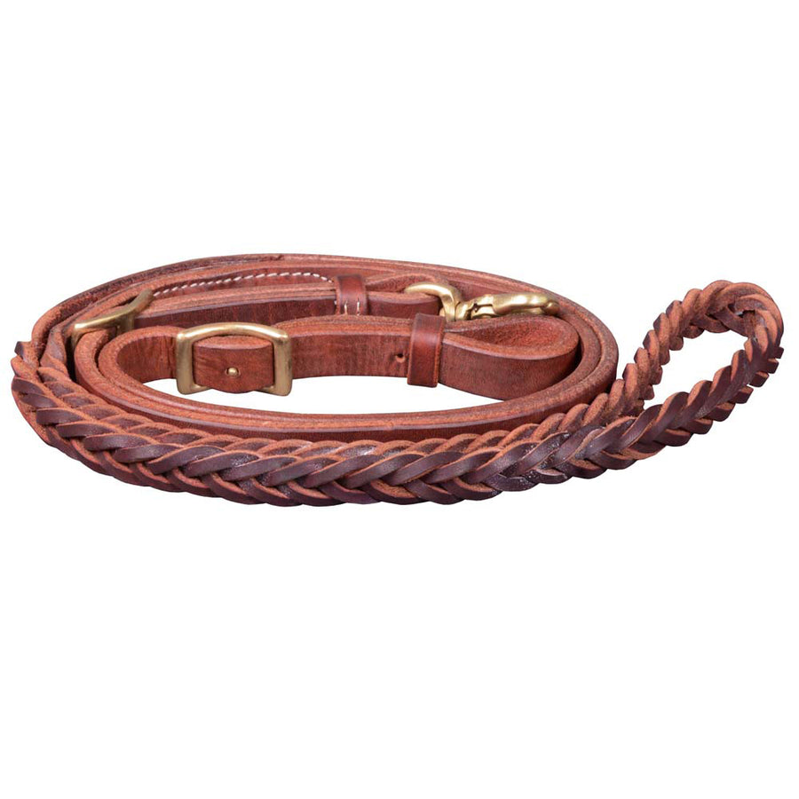 3/4 In X 6.6 Ft HILASON American Leather Flat Roper Roping Reins Brown by Hilason – Cowboy and equestrian accessories