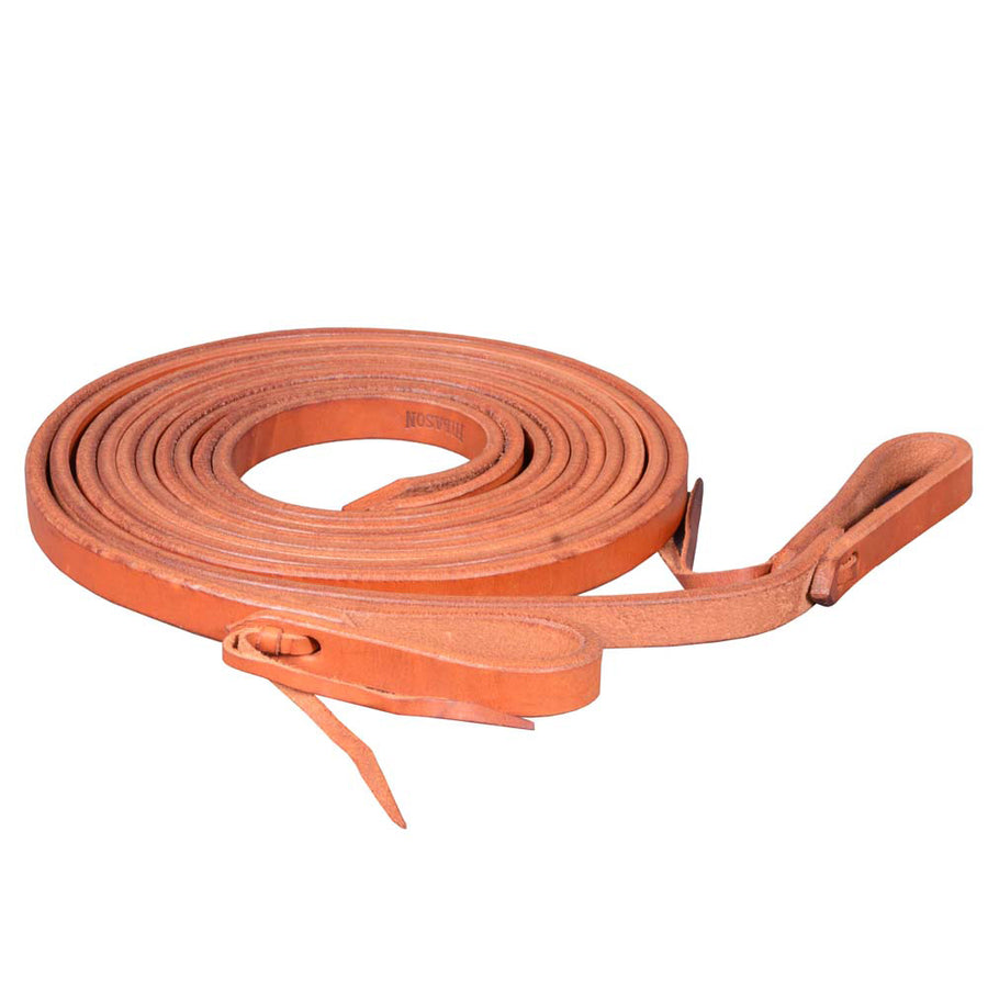 5/8 X 8 Ft HILASON American Leather Split Reins Brown by Hilason – Cowboy and equestrian accessories