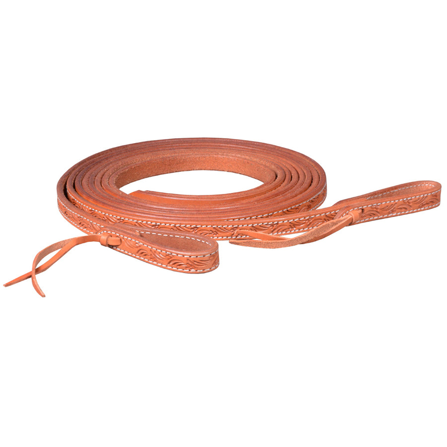 3/4 In X 7.5 Ft HILASON American Leather Split Reins Brown by Hilason – Cowboy and equestrian accessories