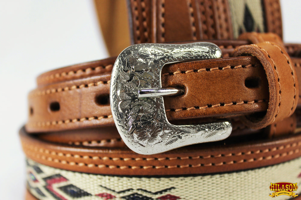 HILASON Western Genuine Leather Belt for Handmade Unisex Full Grain Heavy Duty Engraved Buckle Belt Tan