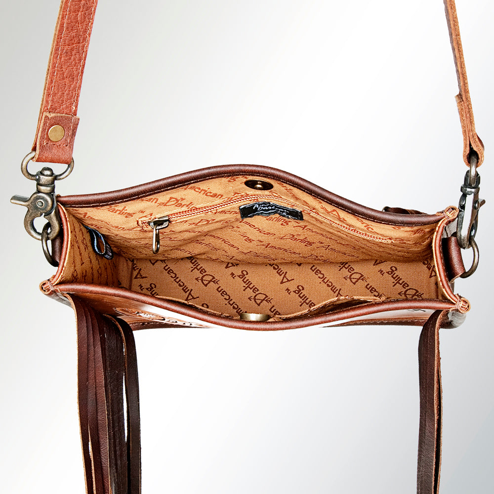 American Darling Cross Body Hand Tooled Genuine Leather Western Women Bag Handbag Purse | Crossbody for Cute