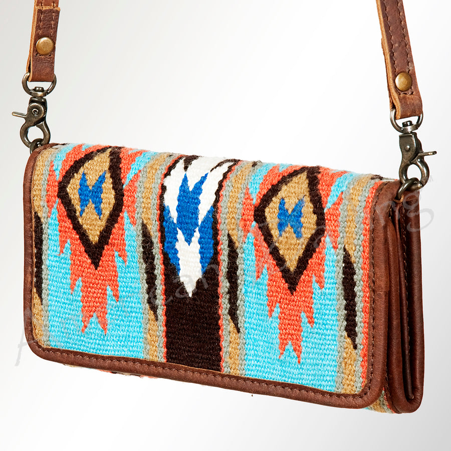 American Darling Hand Woven Saddle Blanket Wallet Bag - Hilason