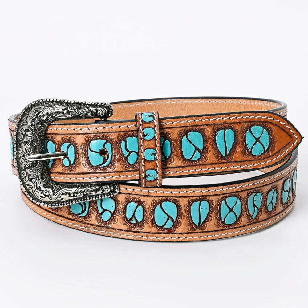 American Darling ADBLF121-L Beautifully Hand Tooled Genuine American Leather Belt Men and Women