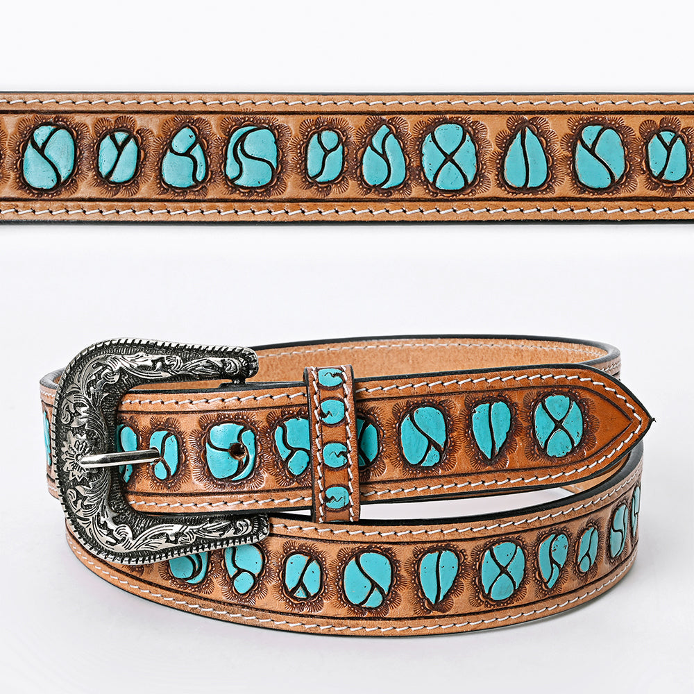 American Darling ADBLF121-L Beautifully Hand Tooled Genuine American Leather Belt Men and Women