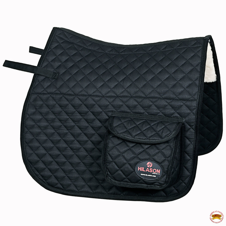 HILASON Western Horse Luxury Quilted Saddle Pads with Pockets | Pad
