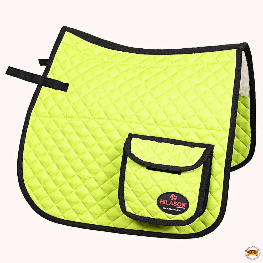 HILASON Western Horse Luxury Quilted Saddle Pads With Pockets