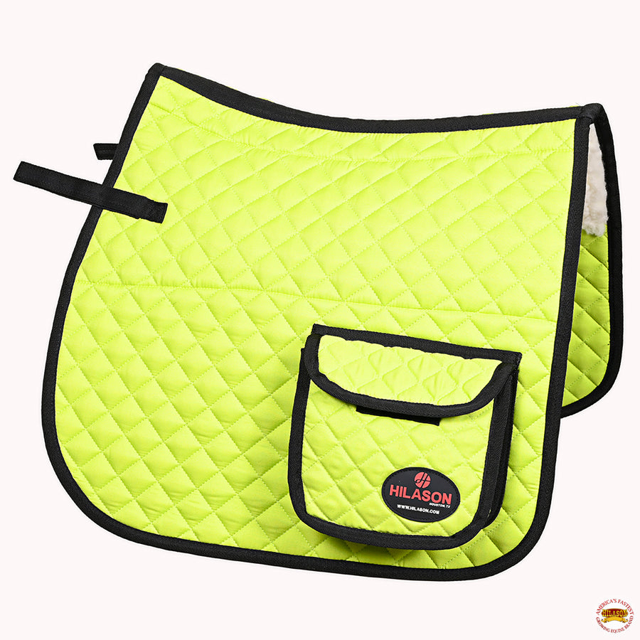 HILASON Western Horse Luxury Quilted Saddle Pads with Pockets | Pad