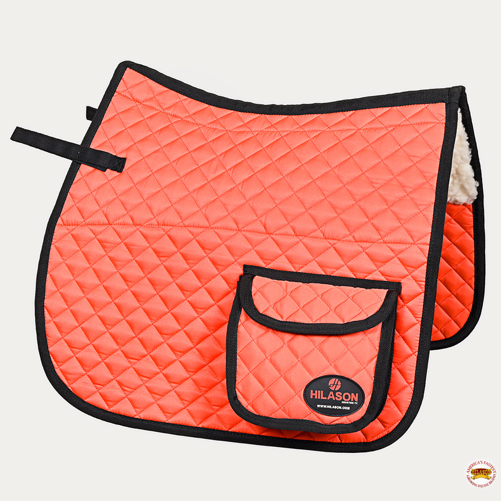 HILASON Western Horse Luxury Quilted Saddle Pads With Pockets