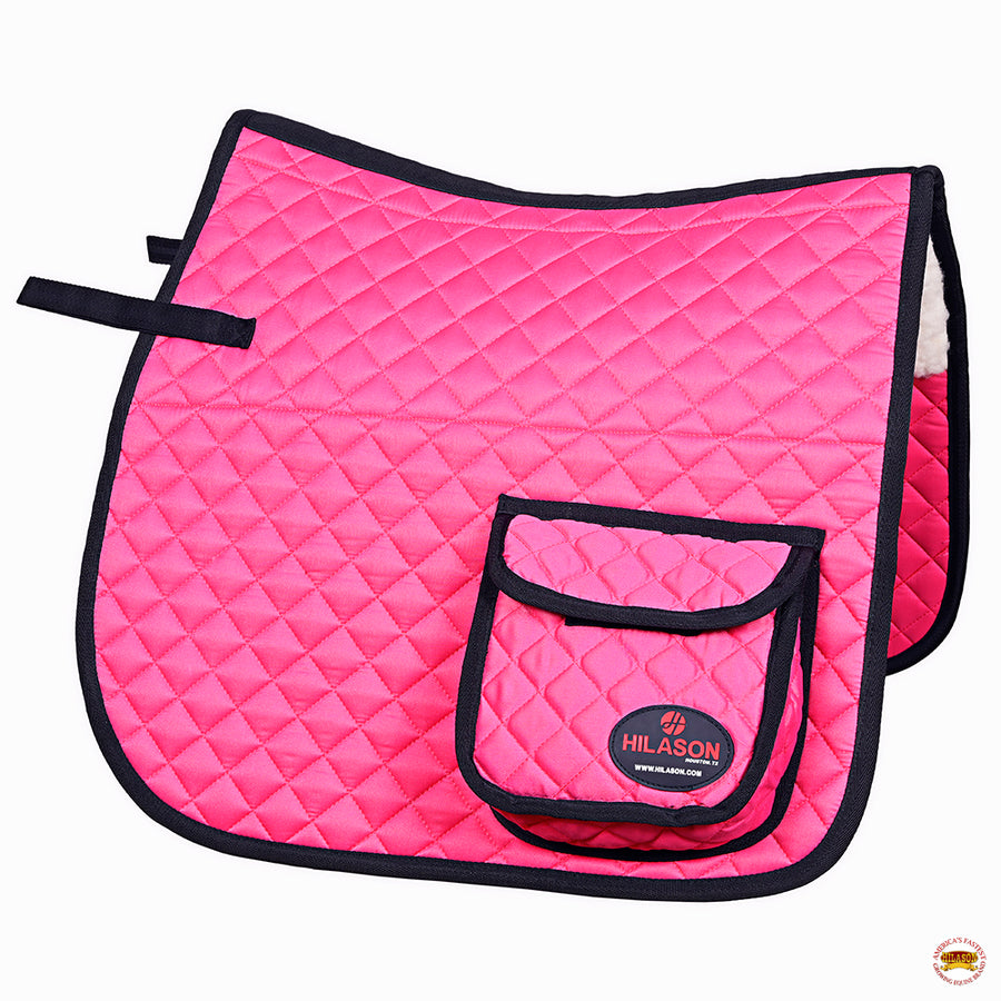 HILASON Western Horse Luxury Quilted Saddle Pads with Pockets | Pad