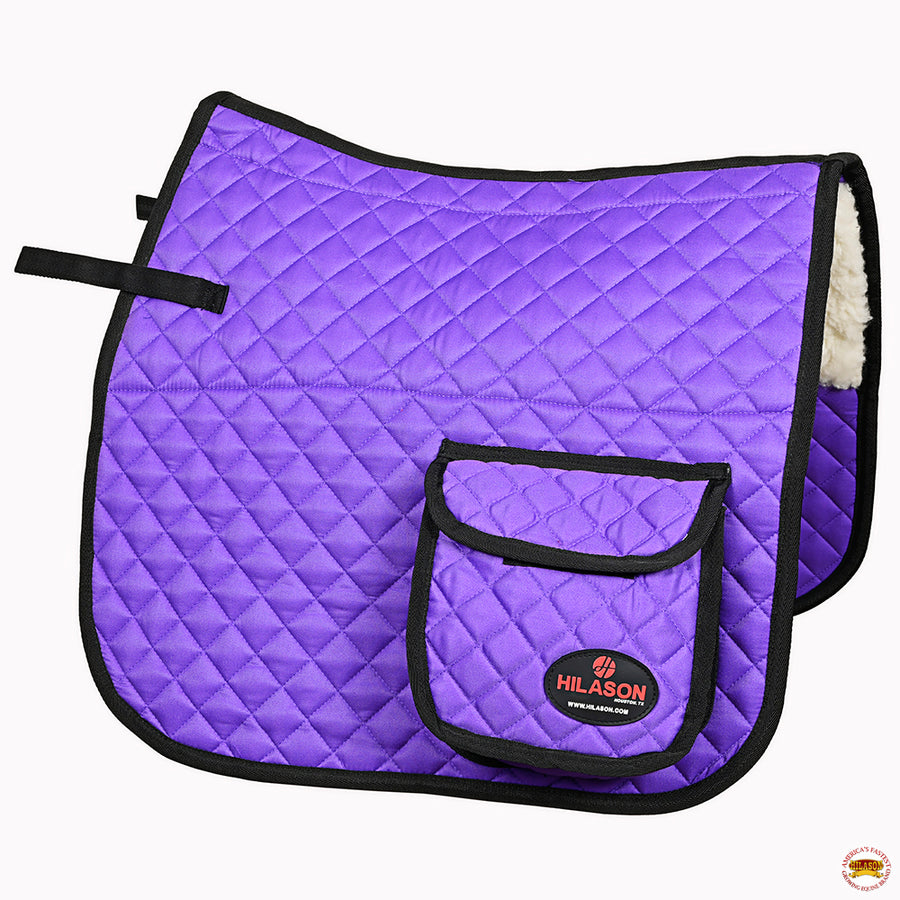 HILASON Western Horse Luxury Quilted Saddle Pads with Pockets | Pad
