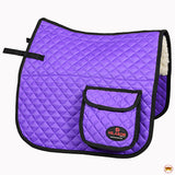 HILASON Western Horse Luxury Quilted Saddle Pads With Pockets