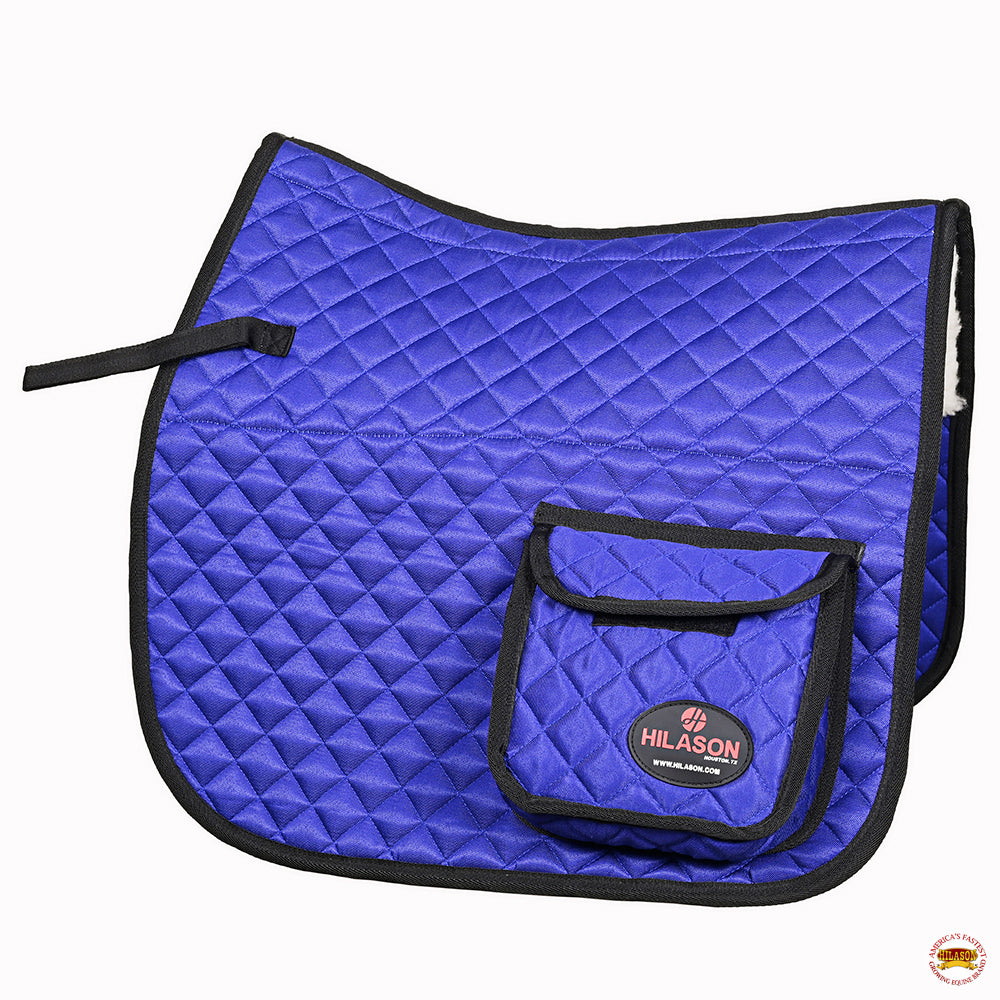 HILASON Western Horse Luxury Quilted Saddle Pads With Pockets