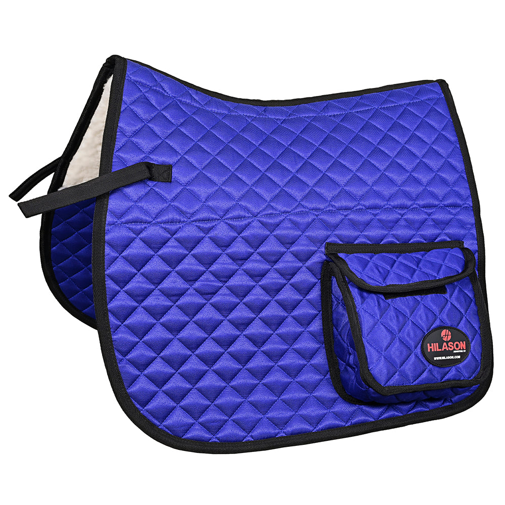 HILASON Western Horse Luxury Quilted Saddle Pads With Pockets