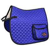 HILASON Western Horse Luxury Quilted Saddle Pads With Pockets
