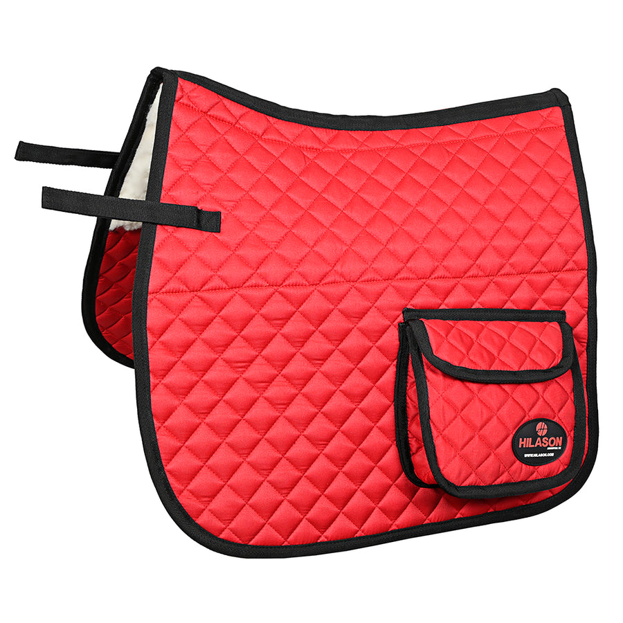 HILASON Western Horse Luxury Quilted Saddle Pads With Pockets - Uhorse