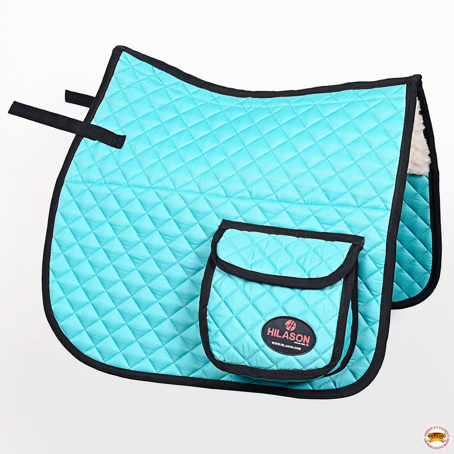 HILASON Western Horse Luxury Quilted Saddle Pads with Pockets | Pad