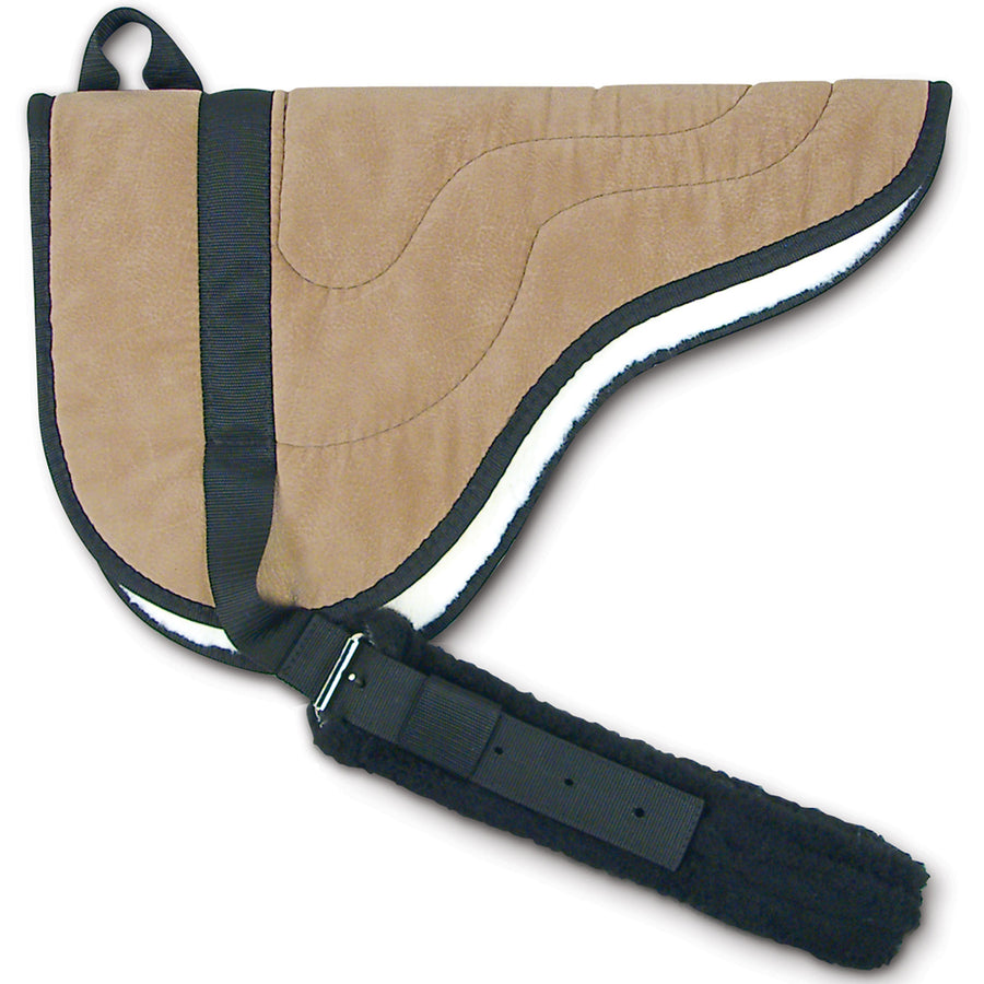 MicroSuede Horse Saddle Pad Bareback Ultra Soft Abrasion Resistant Camel - Uhorse