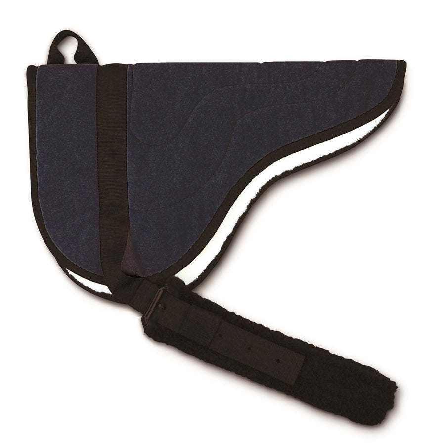 MicroSuede Horse Saddle Pad Bareback Ultra Soft Abrasion Resistant Navy - Uhorse