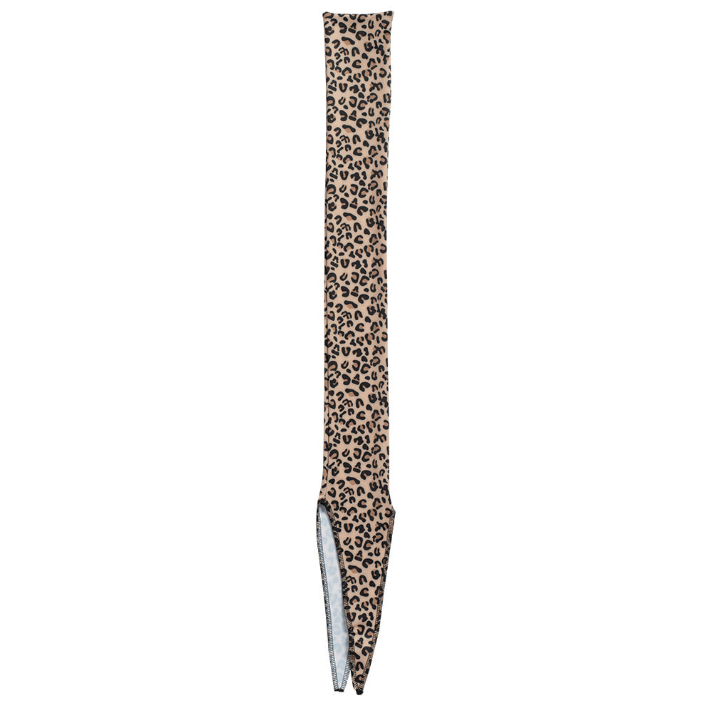 28 in Long Weaver Lycra Spandex Horse Tail Bag Leopard