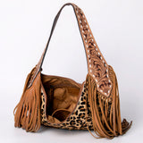 American Darling ADBGI112E Hobo Hair On Genuine Leather Women Bag Western Handbag Purse