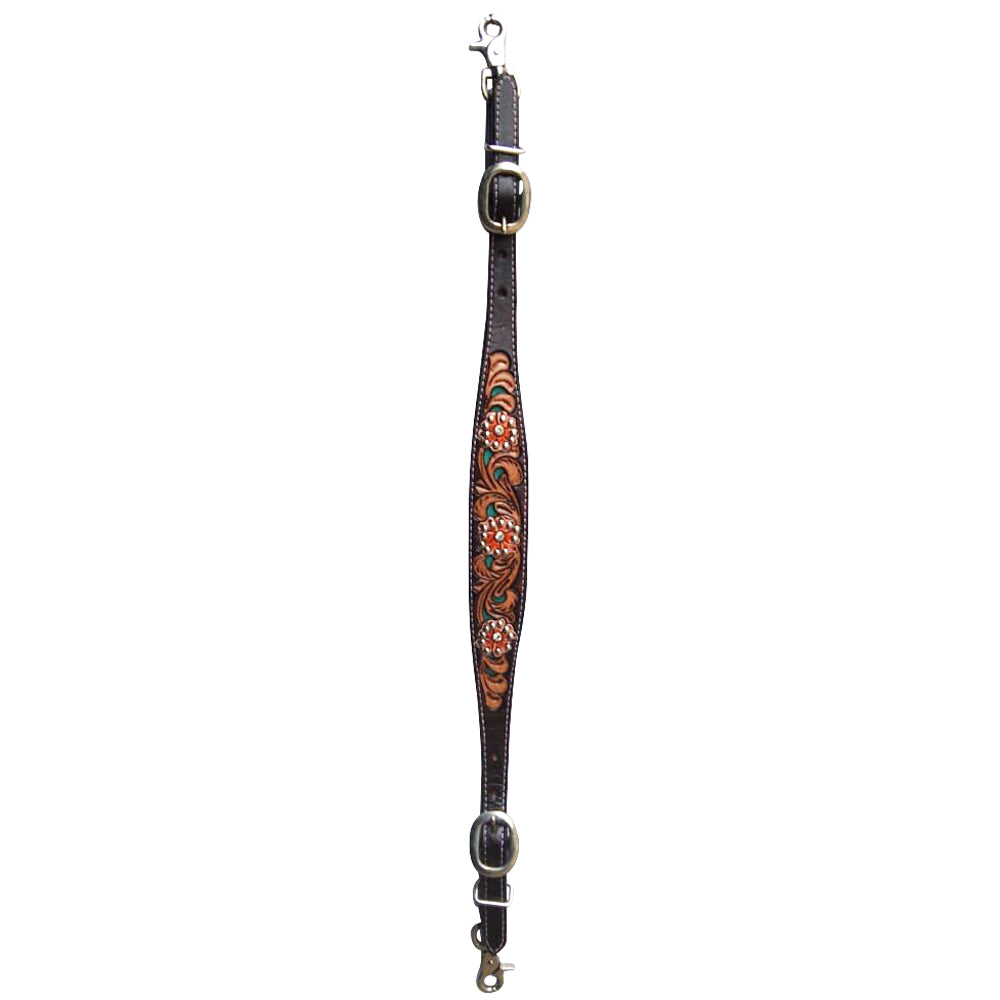 HILASON Western Horse Floral Headstall Breast Collar One American Leather Tack Set