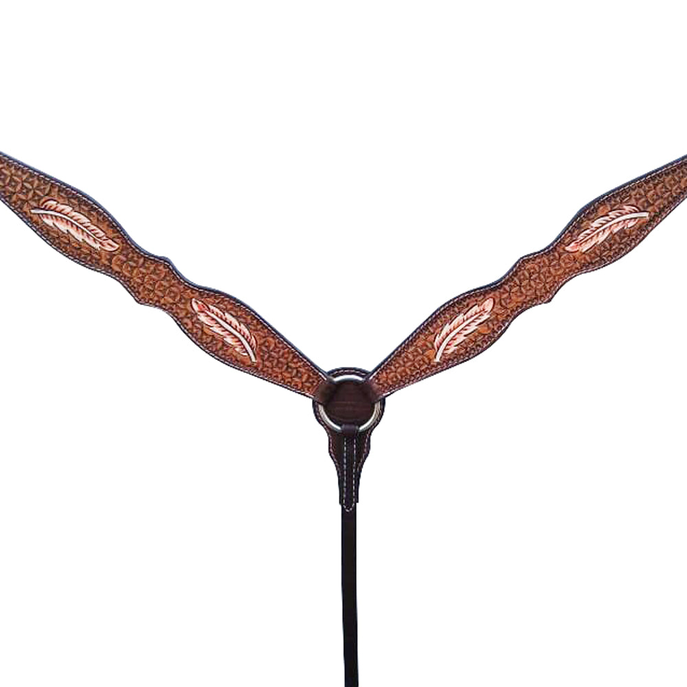 HILASON Western HorseHeadstall Breast Collar One Headstall American Leather Tack Set