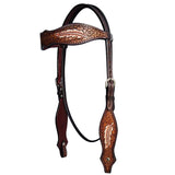 HILASON Western HorseHeadstall Breast Collar One Headstall American Leather Tack Set