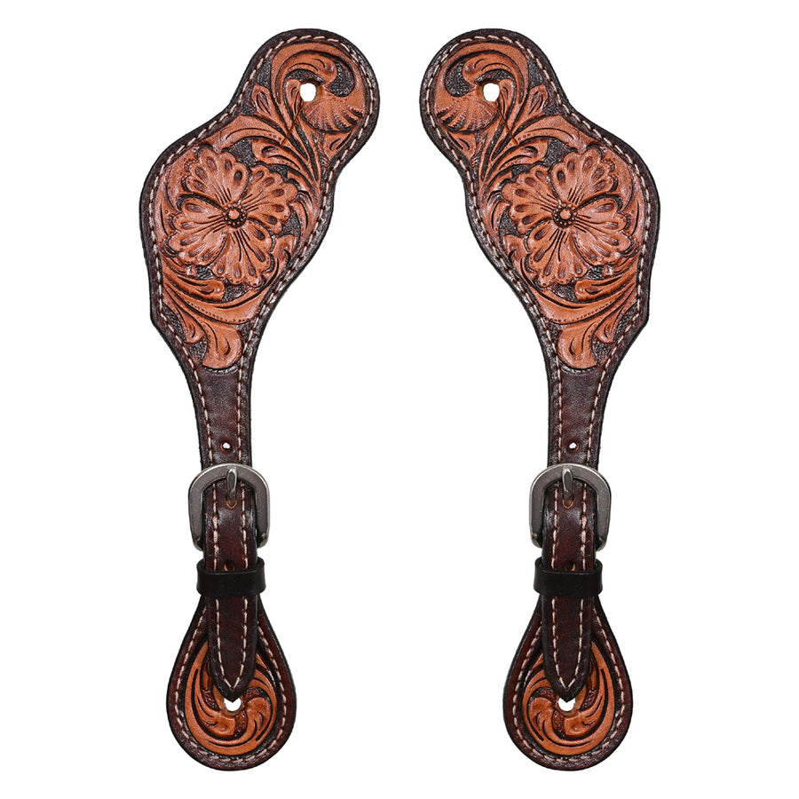 Hilason Leather Horse Riding Spur Strap Western Floral - Uhorse