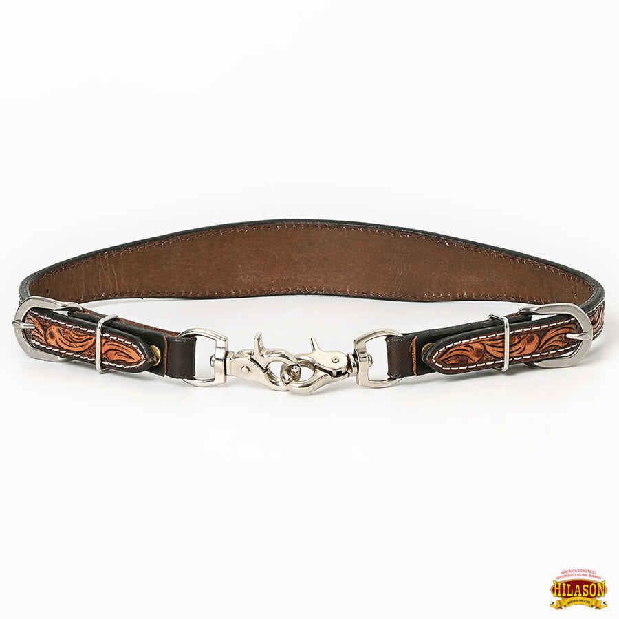 HILASON Western Horse Floral Headstall Breast Collar One Ear Headstall Wither Strap American Leather Tack Set