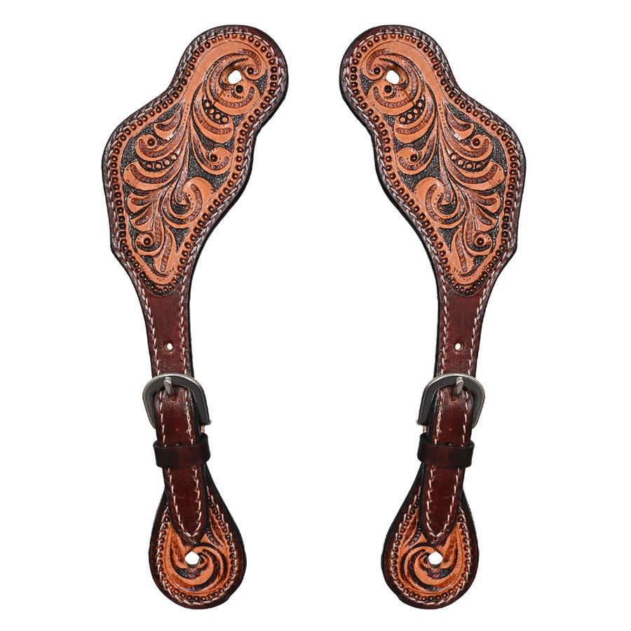 Hilason Leather Horse Riding Spur Strap Western Floral - Uhorse