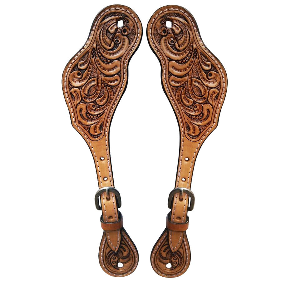 Hilason Leather Horse Riding Spur Strap Western Floral - Uhorse