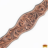 HILASON Western Horse Floral Headstall Breast Collar One American Leather Tack Set