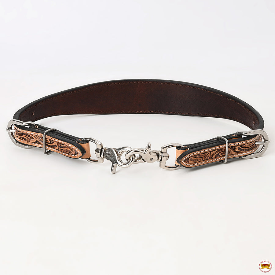 HILASON Western Horse Floral Headstall Breast Collar One American Leather Tack Set