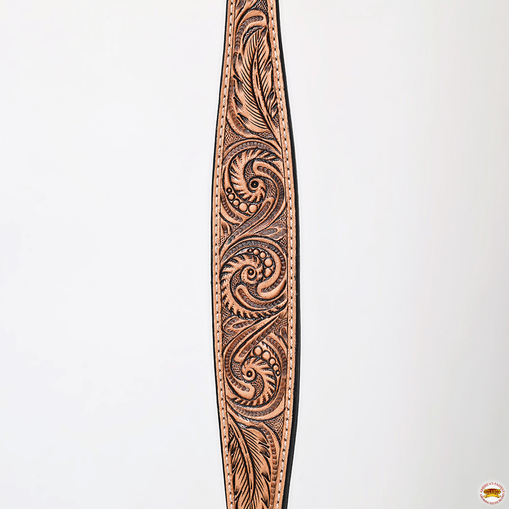 HILASON Western Horse Floral Headstall Breast Collar One American Leather Tack Set