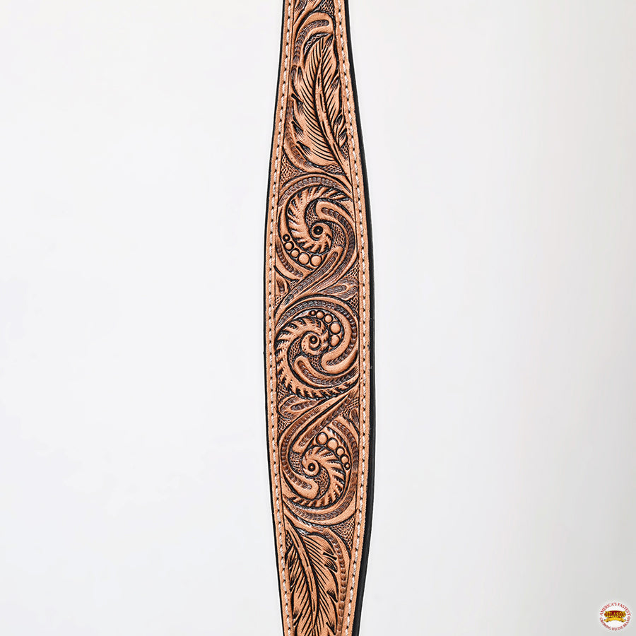 HILASON Western Horse Floral Headstall Breast Collar One American Leather Tack Set