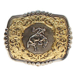 4 1/2 in X 3 1/4 Crumrine Western Mens Belt Buckle Bucking Bronco