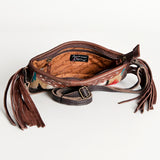 American Darling Small Crossbody Hand Tooled Saddle Blanket Genuine Leather Western Women Bag Handbag Purse | for Cute