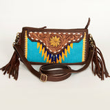 American Darling Cross Body Hand Tooled Saddle Blanket Genuine Leather Western Women Bag Handbag Purse | Crossbody for Cute