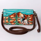 American Darling Wallet Hand Tooled Genuine Leather Western Women Bag | Handbag Purse Wristlet Travel Clutch