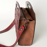American Darling ADBG738 Briefcase Hand Tooled Genuine Leather Women Bag Western Handbag Purse