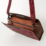 American Darling ADBG738 Briefcase Hand Tooled Genuine Leather Women Bag Western Handbag Purse