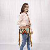 American Darling Cross Body Hand Tooled Saddle Blanket Genuine Leather Western Women Bag Handbag Purse | Crossbody for Cute
