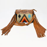 American Darling Cross Body Hand Tooled Saddle Blanket Genuine Leather Western Women Bag Handbag Purse | Crossbody for Cute